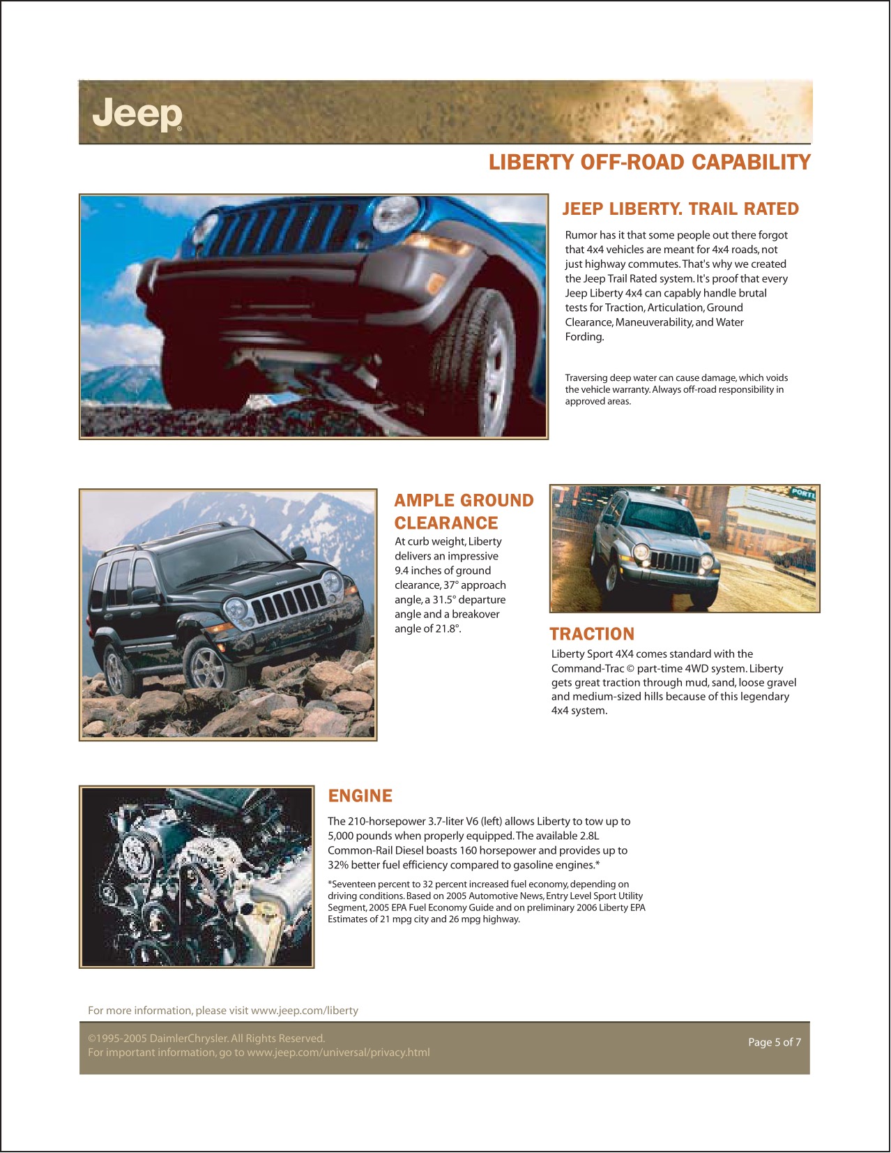 2006 Jeep Liberty Brochure Page 3